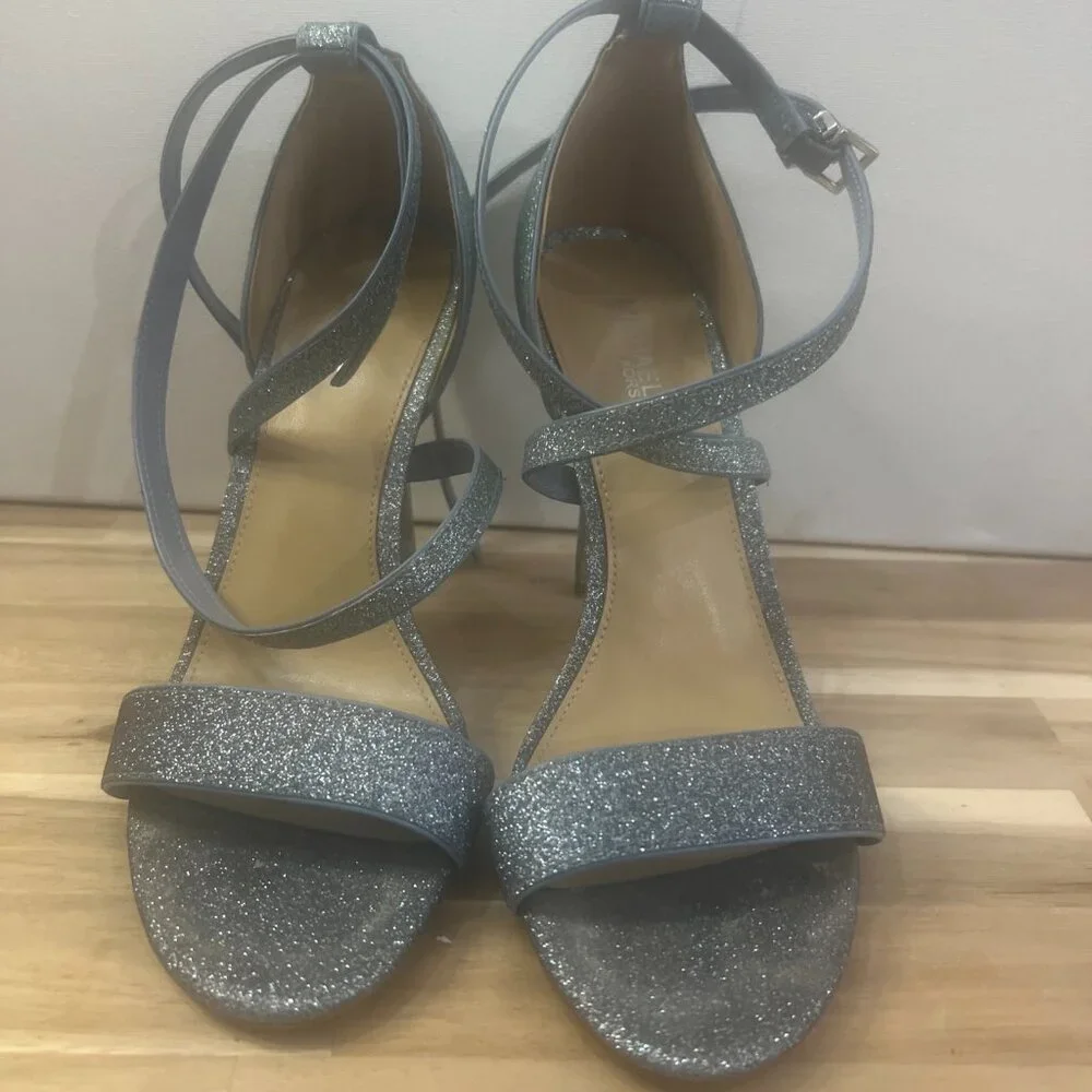MICHAEL MICHAEL KORS Women's Astrid Stiletto Dress Sandals Size 7 Blue‎